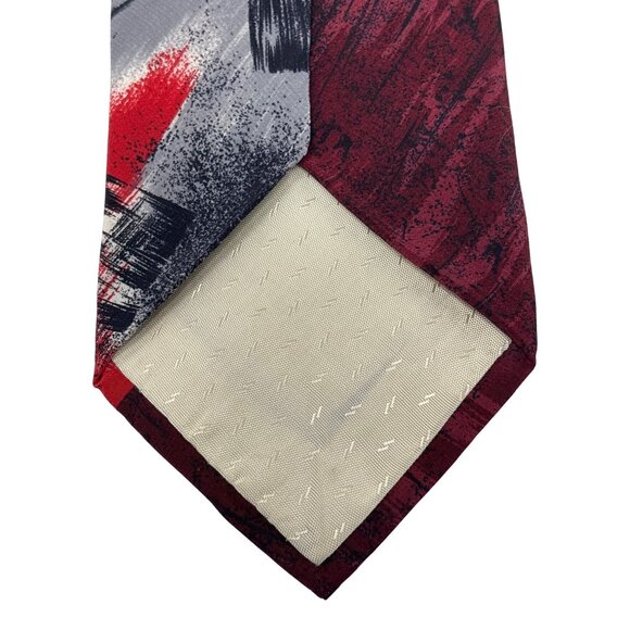 Pierre Balmain Paris‎ Couture Vintage 100% Silk Lot of 2 Ties USA Blue Red Gray - Picture 10 of 10